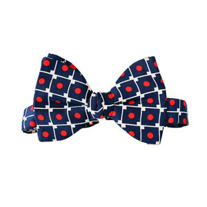 VTG The Original Adjusto Tie Polka Dot Bowtie Wedding Tuxedo Formal Academia